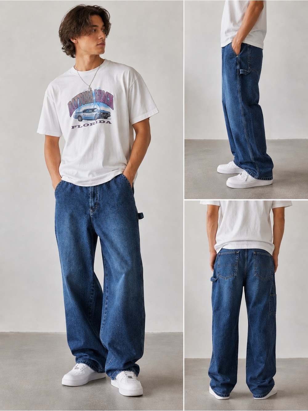 Vintage 90’s Relaxed Fit Skater Streetwear Men's Blue Denim Jeans Size 36x30